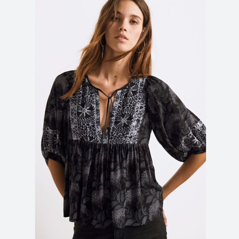 ba&sh NWT Garry Blouse in Carbon Size XS